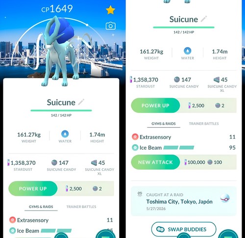 Shiny suicune tokyo tr - tokyo, |