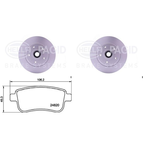Hella set freni dischi - dischi, +
