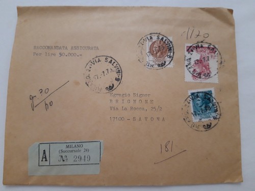 Lettera viaggiata 1978 - lettera,