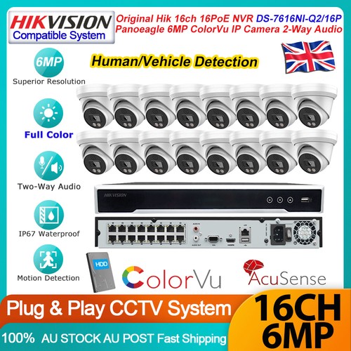 Hikvision 8mp 16ch 6mp colorvu - hikvision,