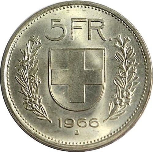Svizzera moneta 5 franchi - svizzera,,