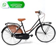 Bicicletta Velopoli SENZA CAMBIO DONNA Retrò Vintage + Accessori / NERO MARRONE