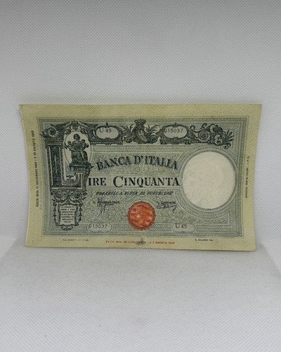 Banconota italia 50 lire - banconota, /