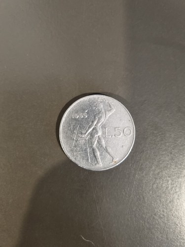 Moneta lire italiane 1955 - moneta,