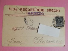 5582) annullo Ambulante ROMA Firenze Milano 1920 PUBBLICITÀ Arezzo Sansepolcro 