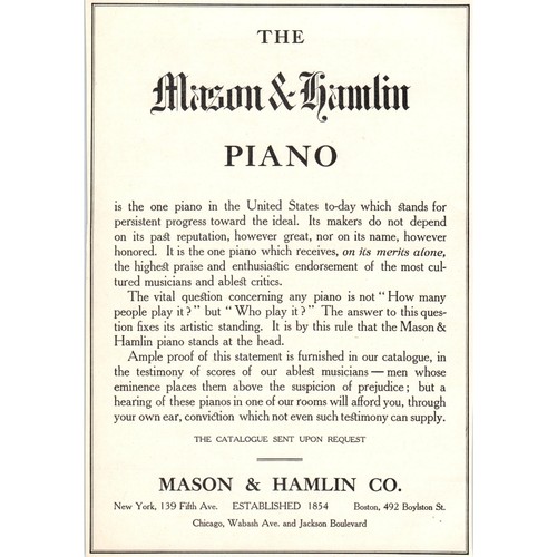 The mason hamlin piano - the,