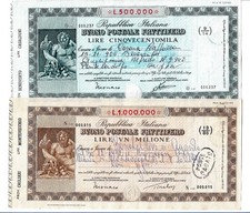 BANCONOTE BUONI POSTALI  LOTTO