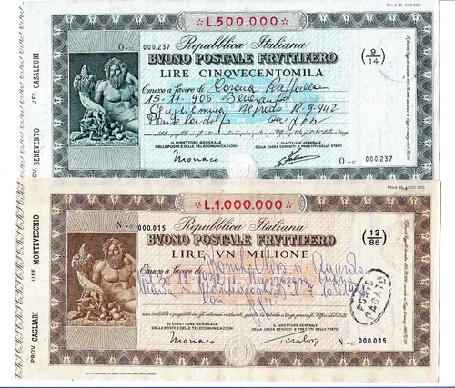 Banconote buoni postali - banconote,