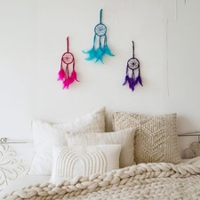 Tris Acchiappasogni con Piume Artigianale – Ø 6.5 cm Lunghezza 15 cm –0109251102