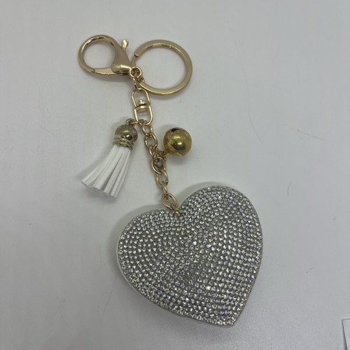 Portachiavi cuore bianco donna - portachiavi,