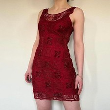 Mini abito vintage rosso