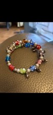 Bracciale Bracciali Funghetti  Vetro Di Murano  Argento 925 Perle Coltivate