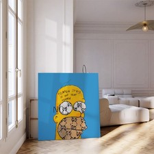 Quadro Homer Simpson stampa su