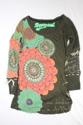 Desigual maglietta marrone - m,