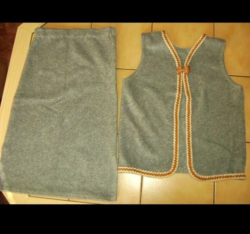 Gilet gonna pile - pile, bambina