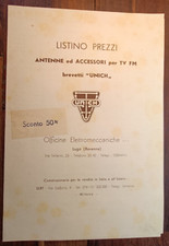 VINTAGE ANNI 60  LISTINO
