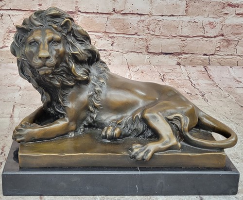 Maschio africano leone bronzo - africano,