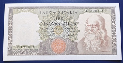 50000 lire leonardo - 50000,