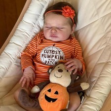 IVITA 20''Sleeping Girl Reborn Baby Doll Neonato Corpo Completo Silicone Giocattolo Bambino