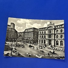 NAPOLI PIAZZA GIOVANNI BOVIO PIAZZA BORSA - CARTOLINA bianco e nero