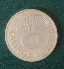 Palla dell'Opera 1987, Jeton der Casinos Austria, 100 scellini, argento punzonato 0.835