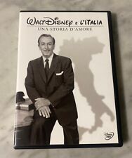 DVD  DISNEY "WALT DISNEY E L'ITALIA" UNA STORIA D'AMORE RARO FUORI CATALOGO ITA