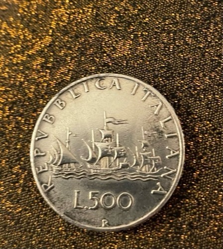 Moneta argento 500 lire - argento,