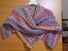 Sciarpa In Lana  Lavorata A Mano A Uncinetto