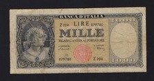 ITALIA - 1000 lire ITALIA ORNATA (Medusa - 1948) Repubblica italiana 
