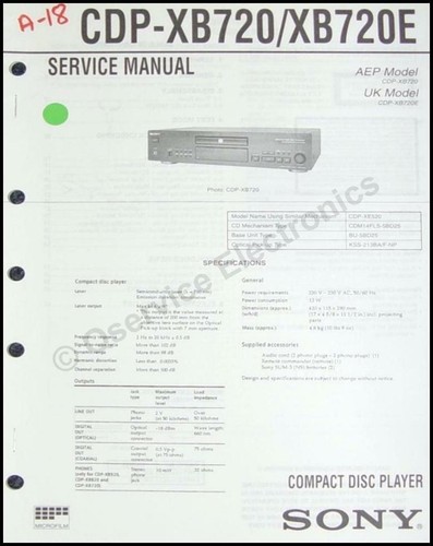 Sony cdp xb720 - sony, cdp-xb720e
