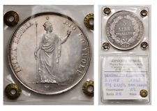 ITALIA GOVERNO PROVVISORIO DI LOMBARDIA 5 lire 1848 Milano Rami Lunghi - SPL