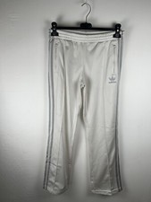 Adidas White Silver Pantaloni Tuta taglia M Donna Women Pants Trousers Bottom