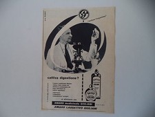 advertising Pubblicità 1955 AMARO GIULIANI