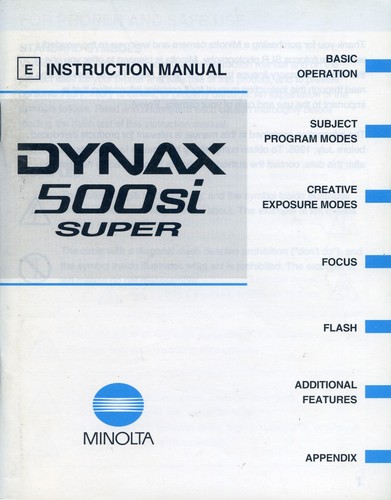 Minolta dynax 500si super - minolta,
