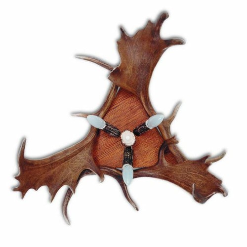 Plafoniera con vere corna - , di