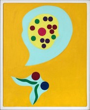 André Verdet | "St. Paul de Vence" 1970 Oil on canvas (67x78cms), Gorgeous!