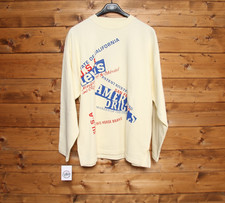 Felpa LEVI'S  tg. XL Nuovo (Sa1714) Panna Vintage Dead Stock levi's