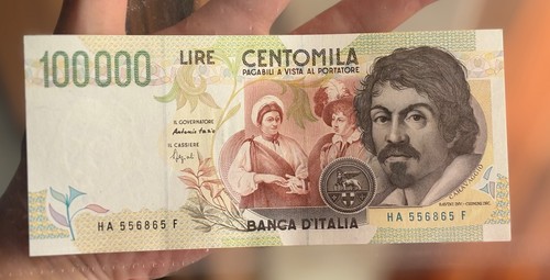 Caravaggio 100000 lire 1994 - lire,
