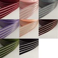 Nastro a righe bianco stampa linea satinata larghezza 25 mm 8 COLORI ACQUISTA 1 2 4 8 metri 329D