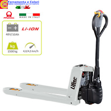 Transpallet Elettrico a Batteria 48V PRAMAC Portata 1500 kg Carrello Elevatore