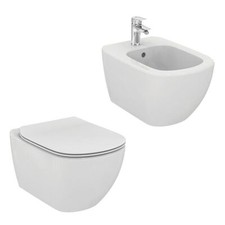 IDEAL STANDARD - Sanitari Sospesi TESI Vaso WC AQUABLADE Bidet Sedile Slim SOFT-