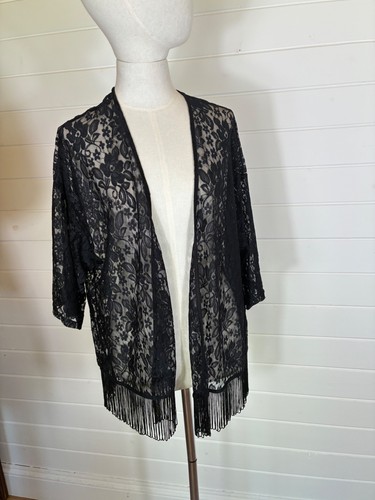 Giacca leggera pizzo nero - giacca,