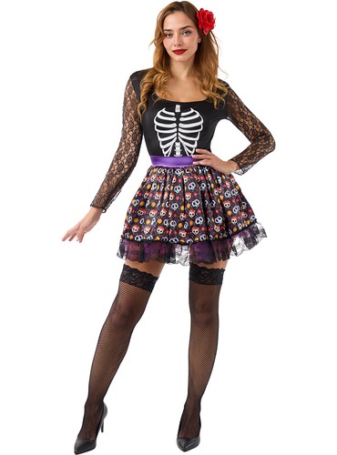 Costume scheletro catrina - costume,