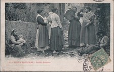 NAPOLI -SCENA POPOLARE COSTUMI 1905