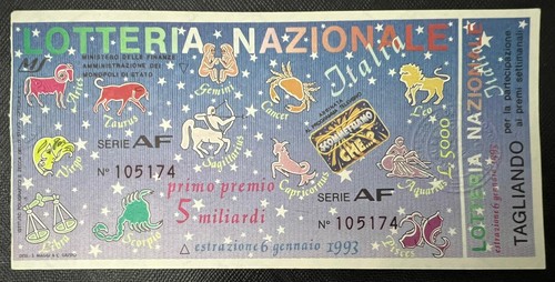 Biglietto lotteria nazionale - lotteria,