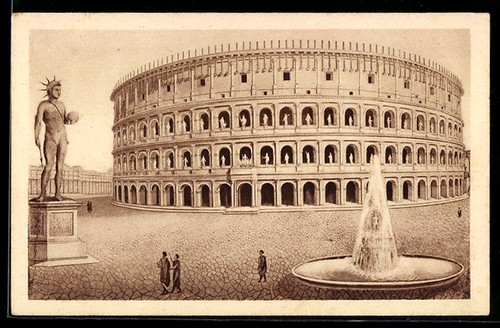 Cartolina roma colosseo - roma,,