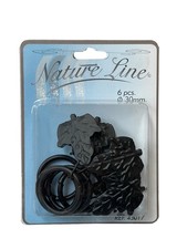 6 BLACK IRON LEAF TWEEZERS