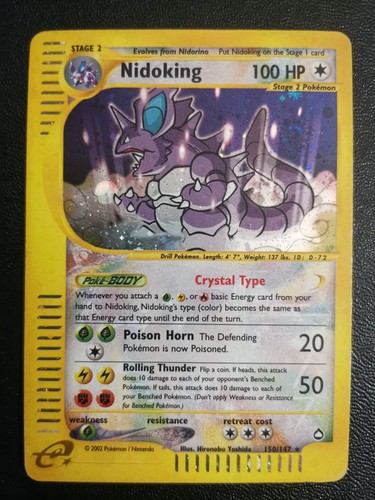Carta pokemon nidoking crystal - nidoking,