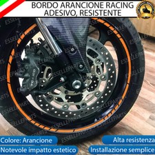 CONTORNO PROFILO ARANCIONE BORDO ADESIVO RUOTE CERCHI PER KTM 390 DUKE