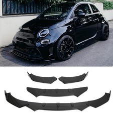 Per Fiat Abarth 500 595 Kit Spoiler labbro splitter paraurti anteriore nero lucido mentoniera